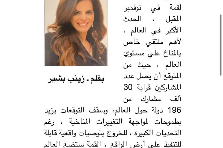 مقال حول قمة المناخ ومدينة ذا لاين